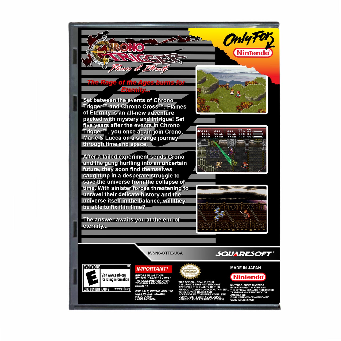 Chrono Trigger Flames of Eternity - (Super Nintendo SNES)