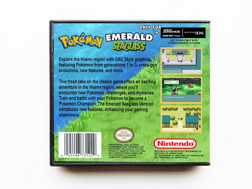 Pokemon Emerald SeaGlass (Gameboy Advance GBA)
