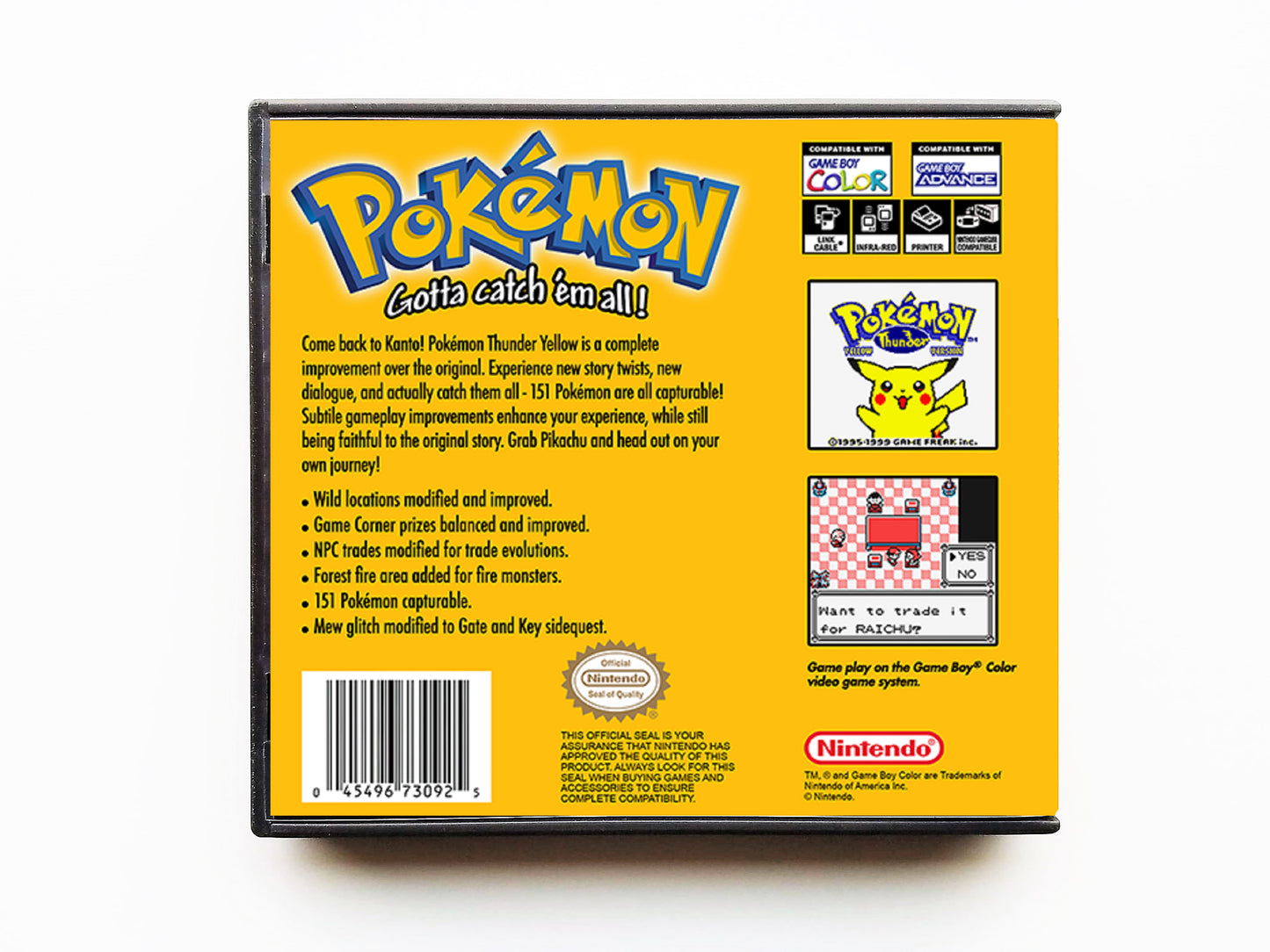 Pokemon Yellow Thunder (Gameboy GB)