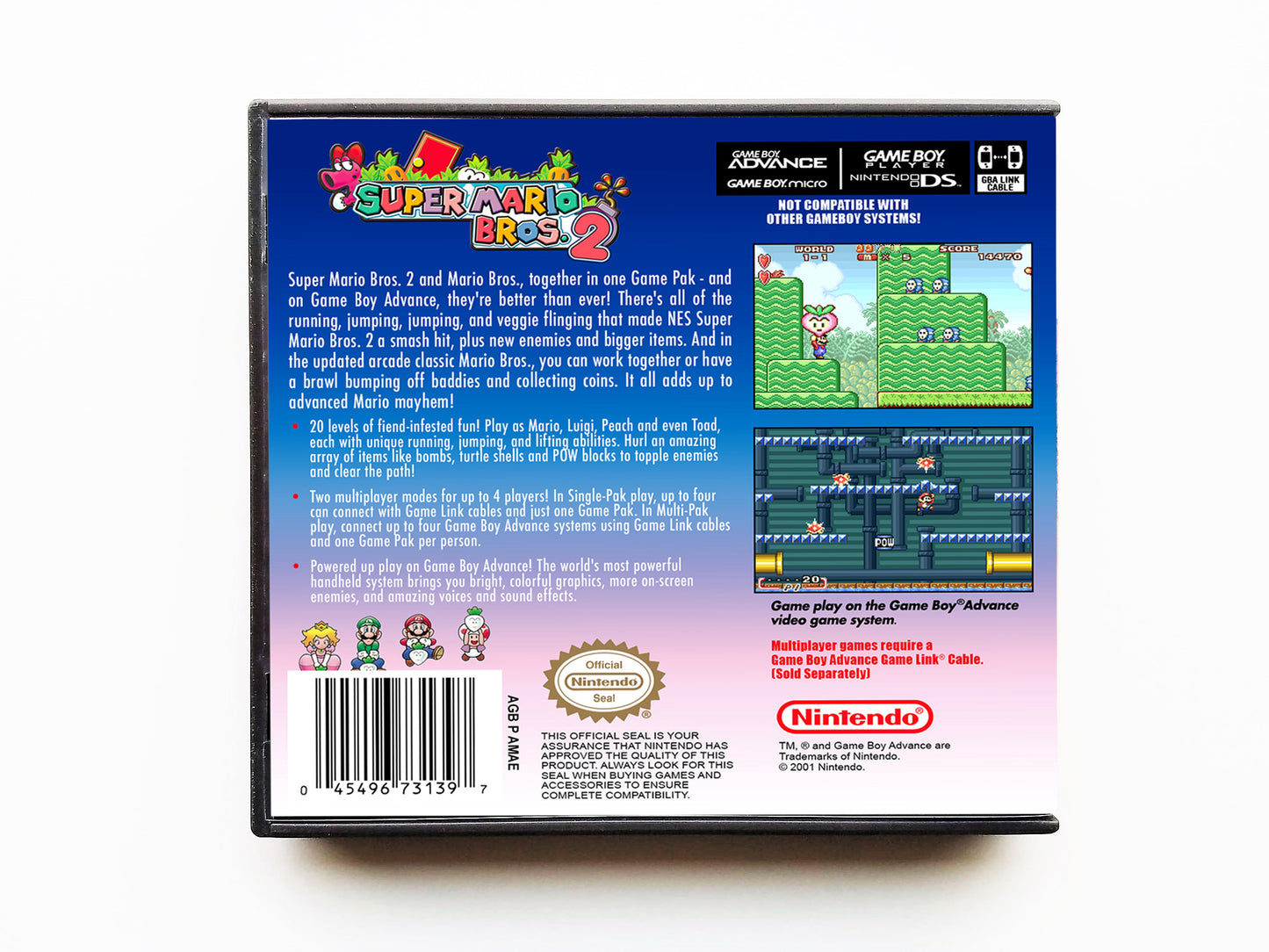 Super Mario Advance (Two Games in One - Gameboy Advance GBA)