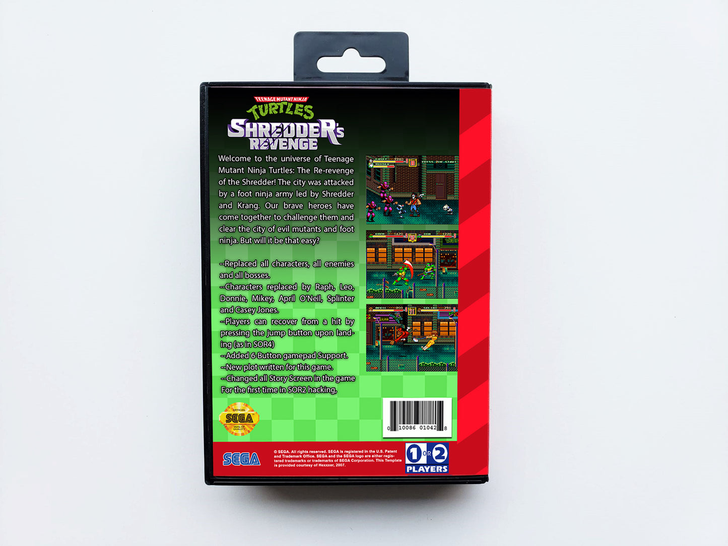 TMNT Shredder's Re-Revenge Streets of Rage 2 - (Sega Genesis)