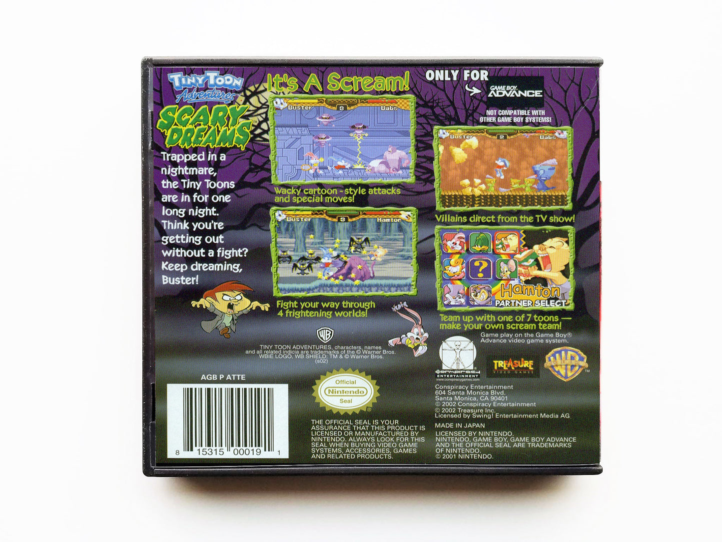 Tiny Toons Adventure Scary Dreams (Gameboy Advance GBA)