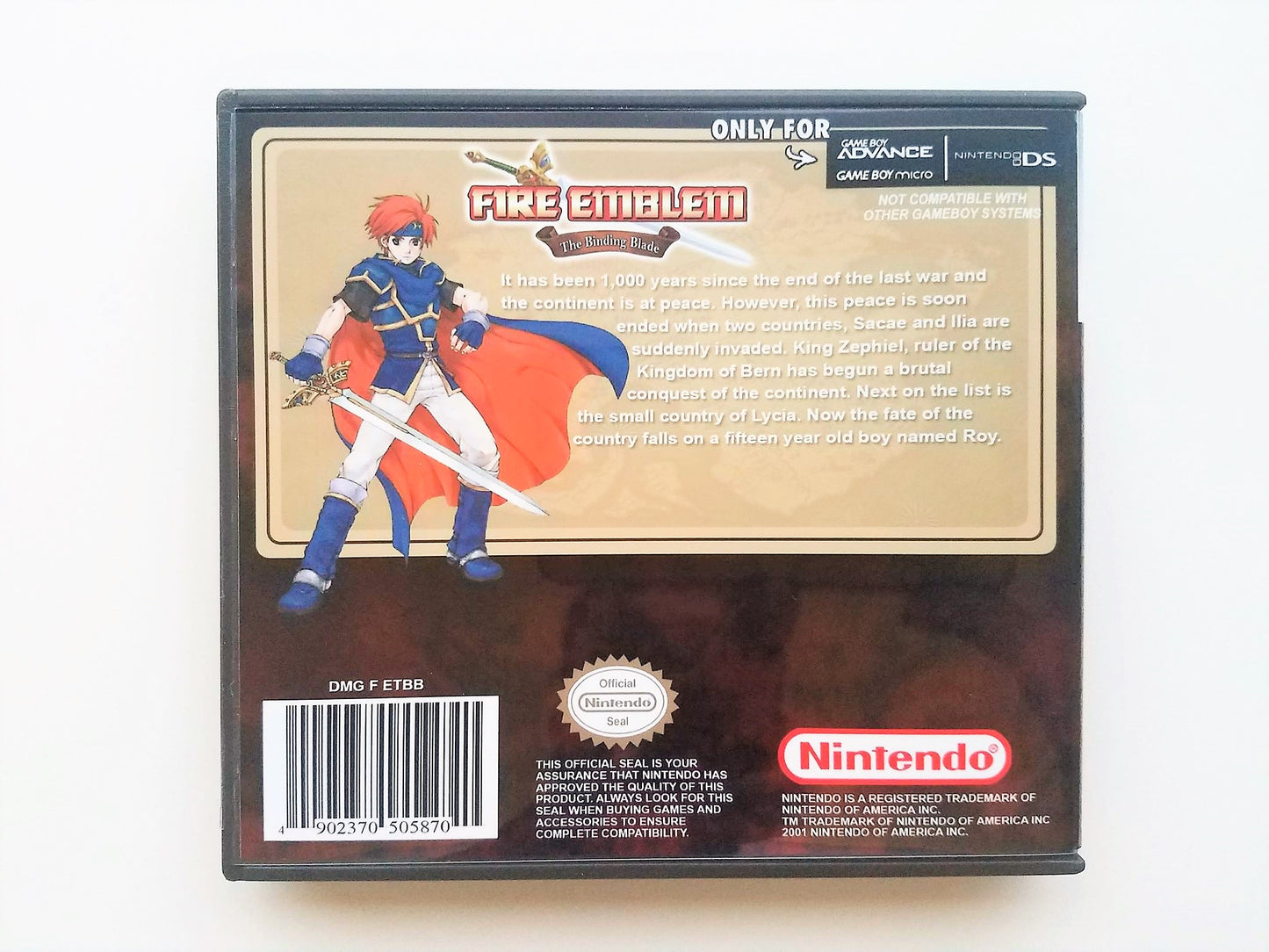 Fire Emblem The Binding Blade (Gameboy Advance GBA)