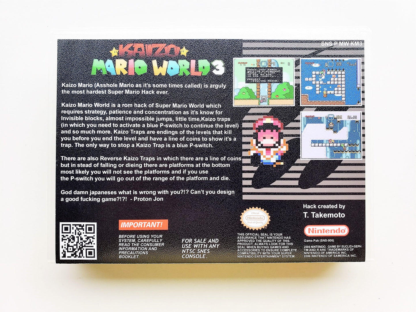 Kaizo Mario World 3 SMW Hack- (Super Nintendo SNES)