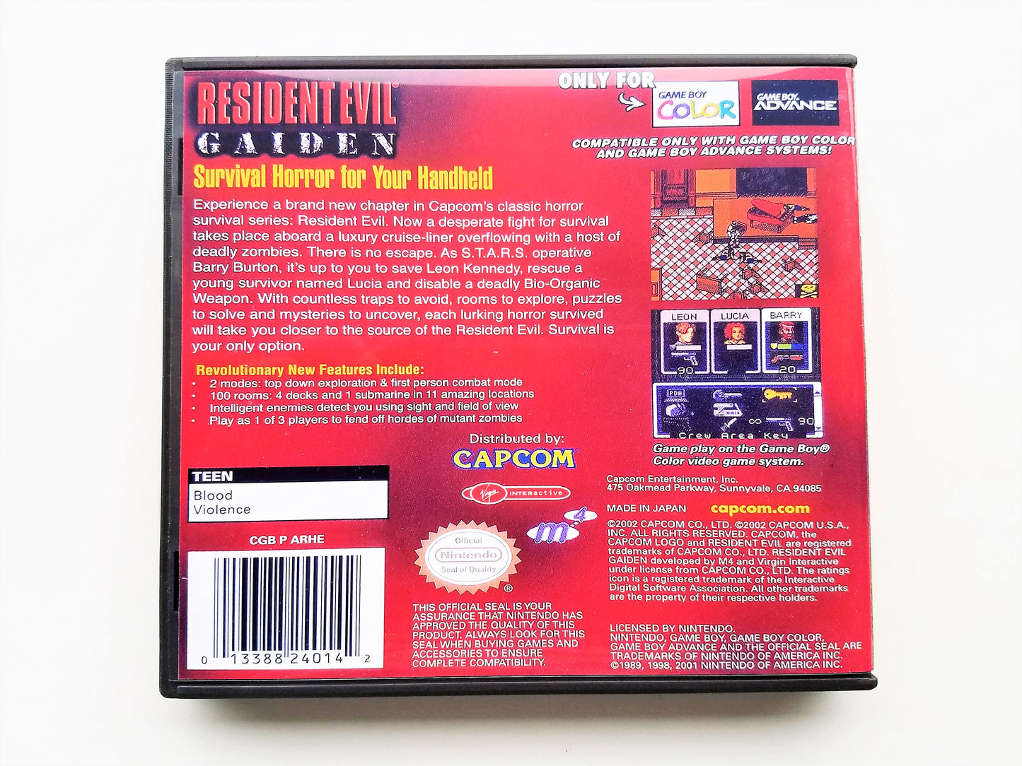 Resident Evil Gaiden - (GBC)