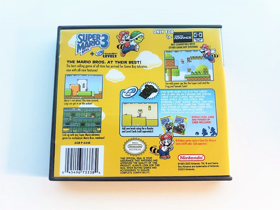 Super Mario Advance 4 Bros 3 BONUS 38 e-Reader ecard Levels Gameboy Advance GBA