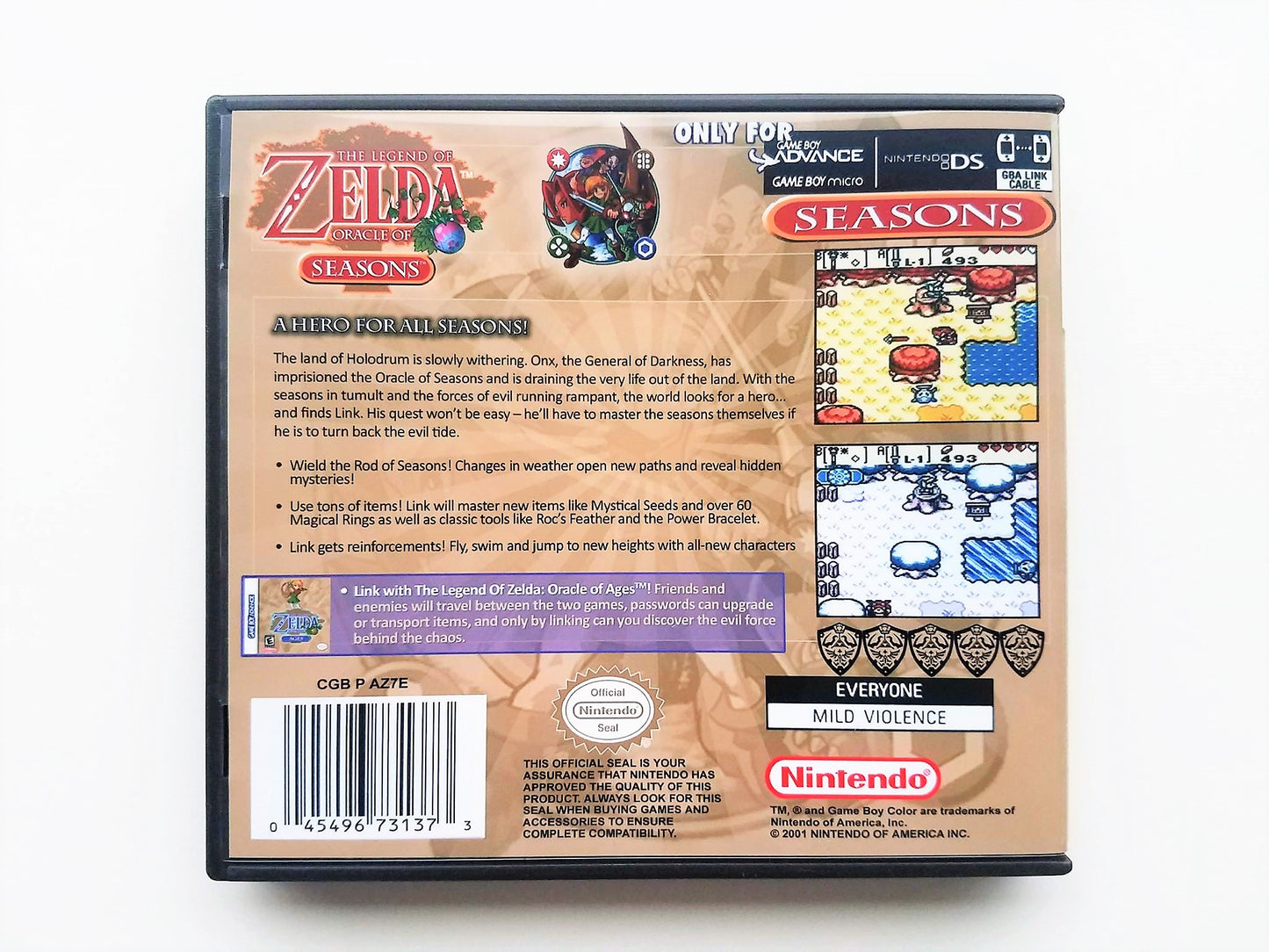 Zelda Oracle of Seasons (Gameboy Advance GBA)