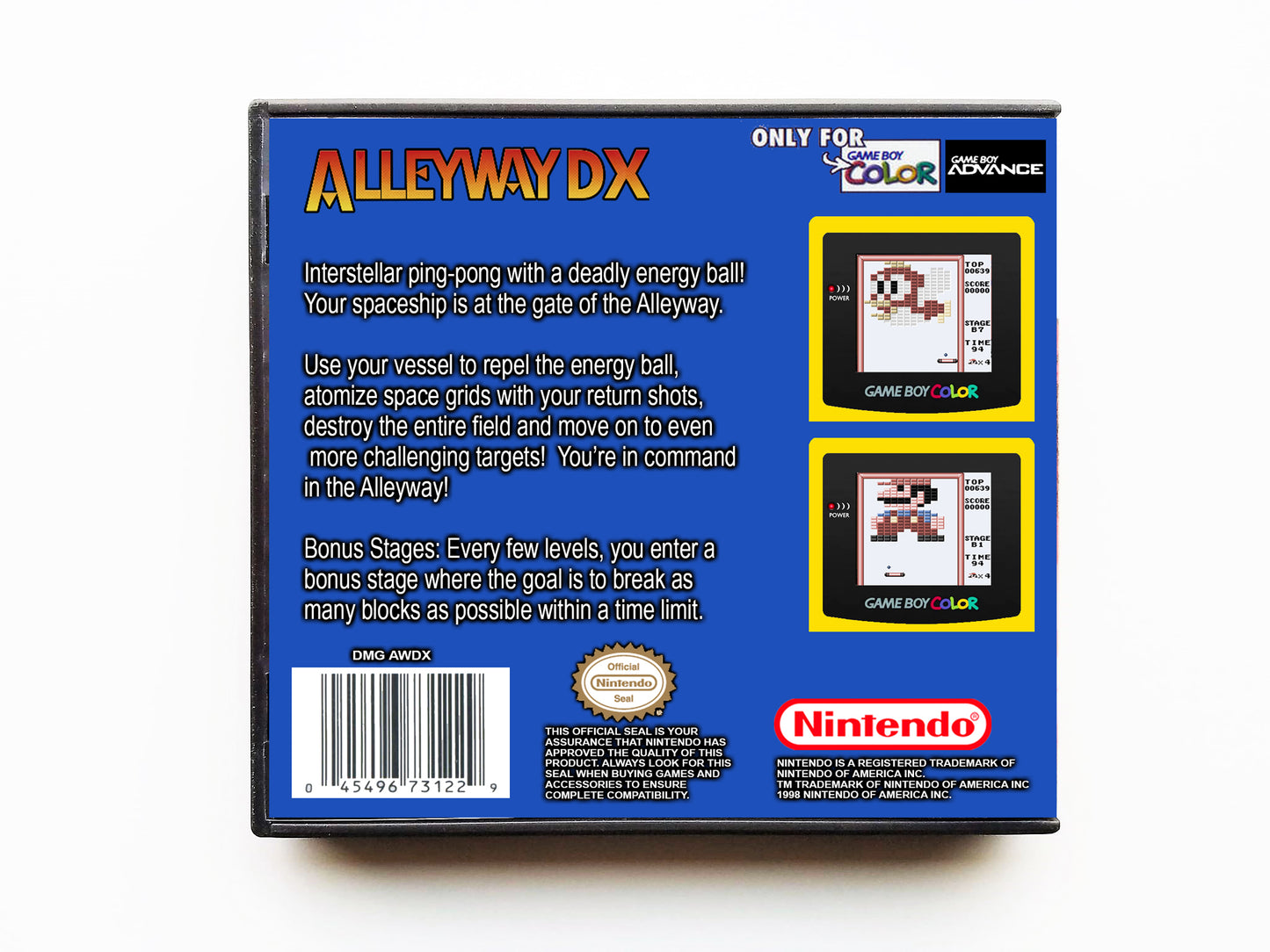 Alleyway DX "Full Color" (Gameboy Color GBC)