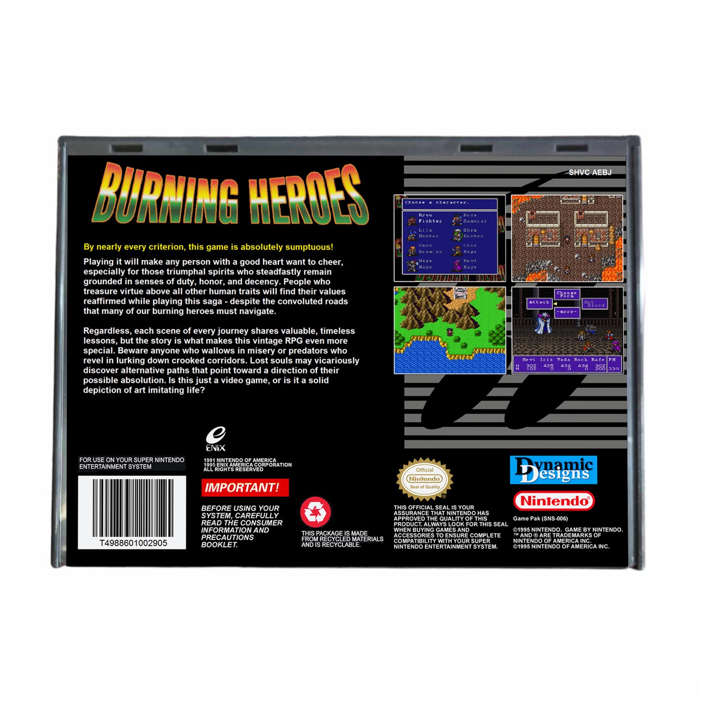 Burning Heroes RPG - (Super Nintendo SNES)