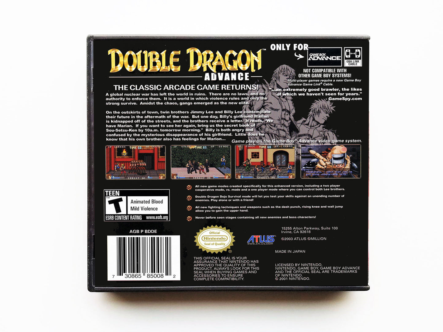 Double Dragon Advance (Gameboy Advance GBA)