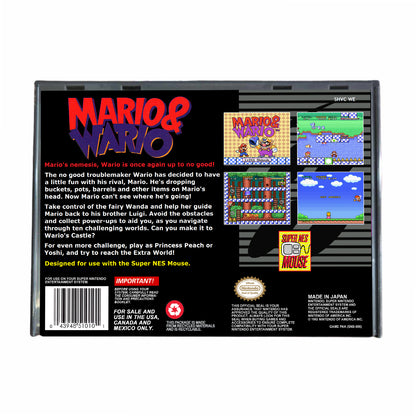 Mario and Wario - (Super Nintendo SNES)