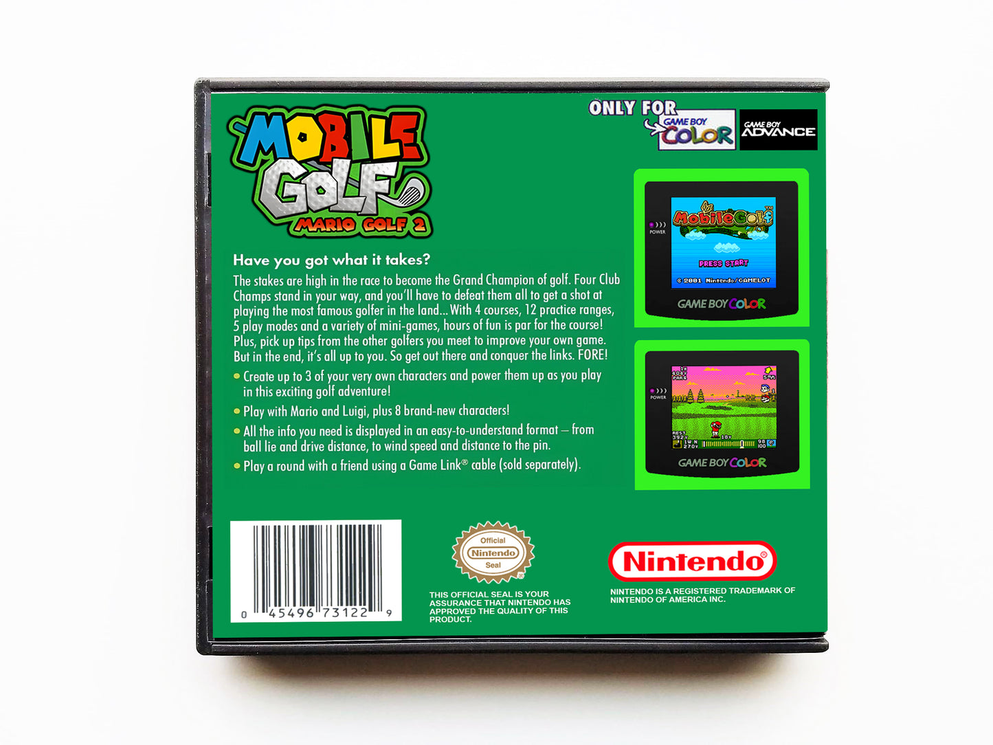Mario Golf 2 - Mobile Golf (Gameboy Color GBC)