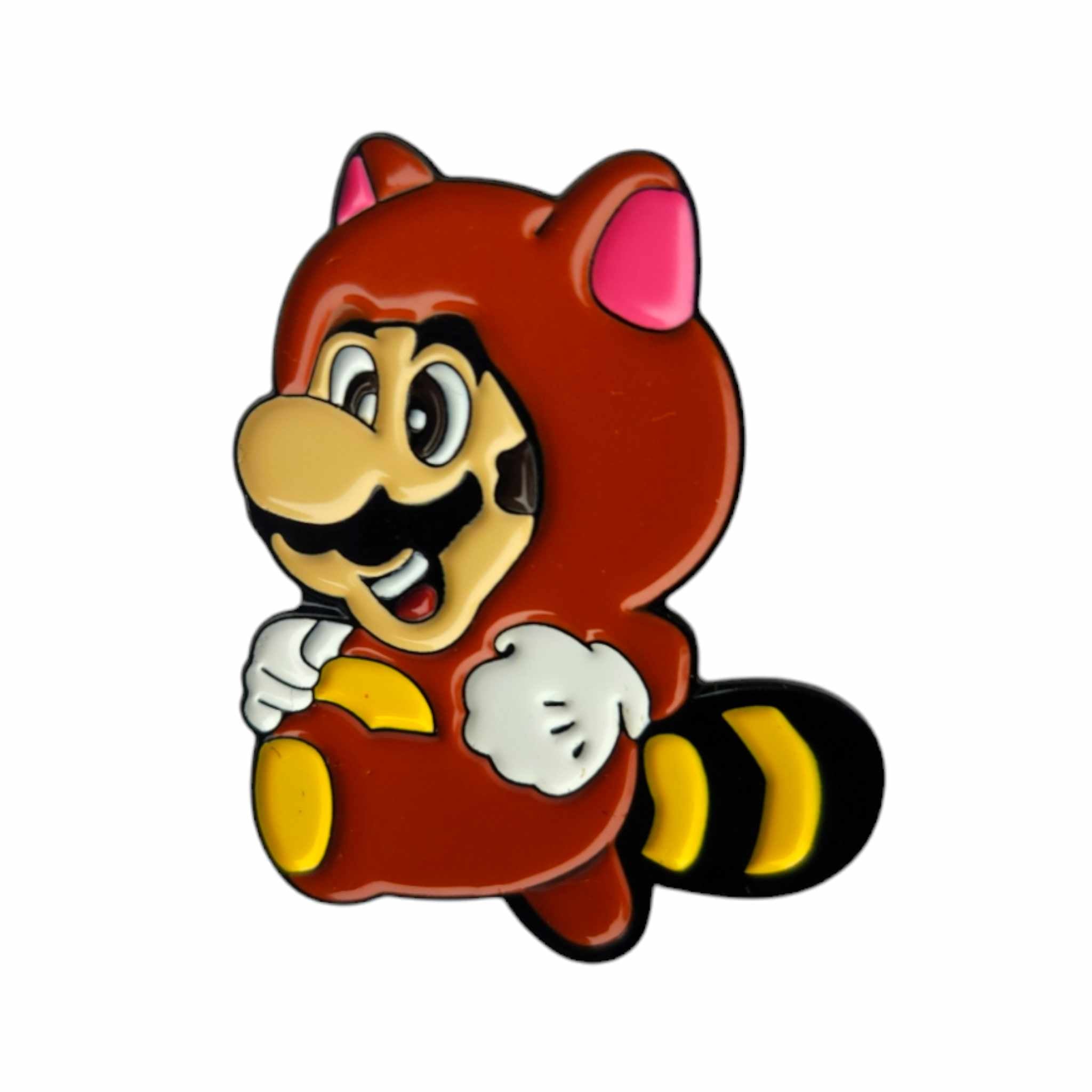 Mari Racoon Tanooki Suit Raccoon Super Mario - Metal Enamel Collector Pin – Retro ...