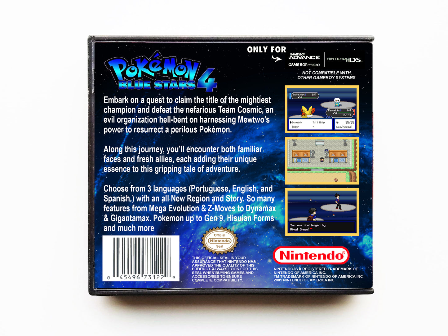 Pokemon Blue Stars 4 (Gameboy Advance GBA)