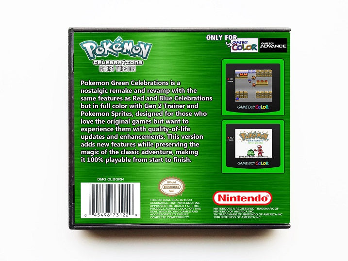 Pokemon Green Celebrations (Gameboy Color GBC)