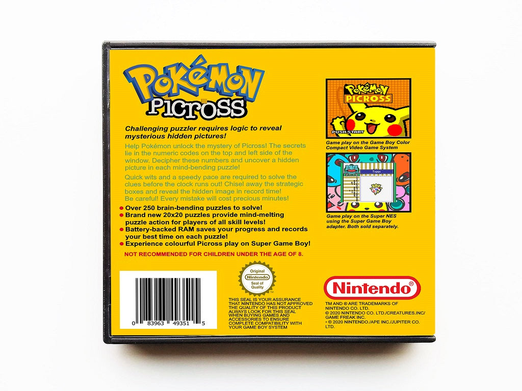 Pokemon Picross (Gameboy Color GBC)