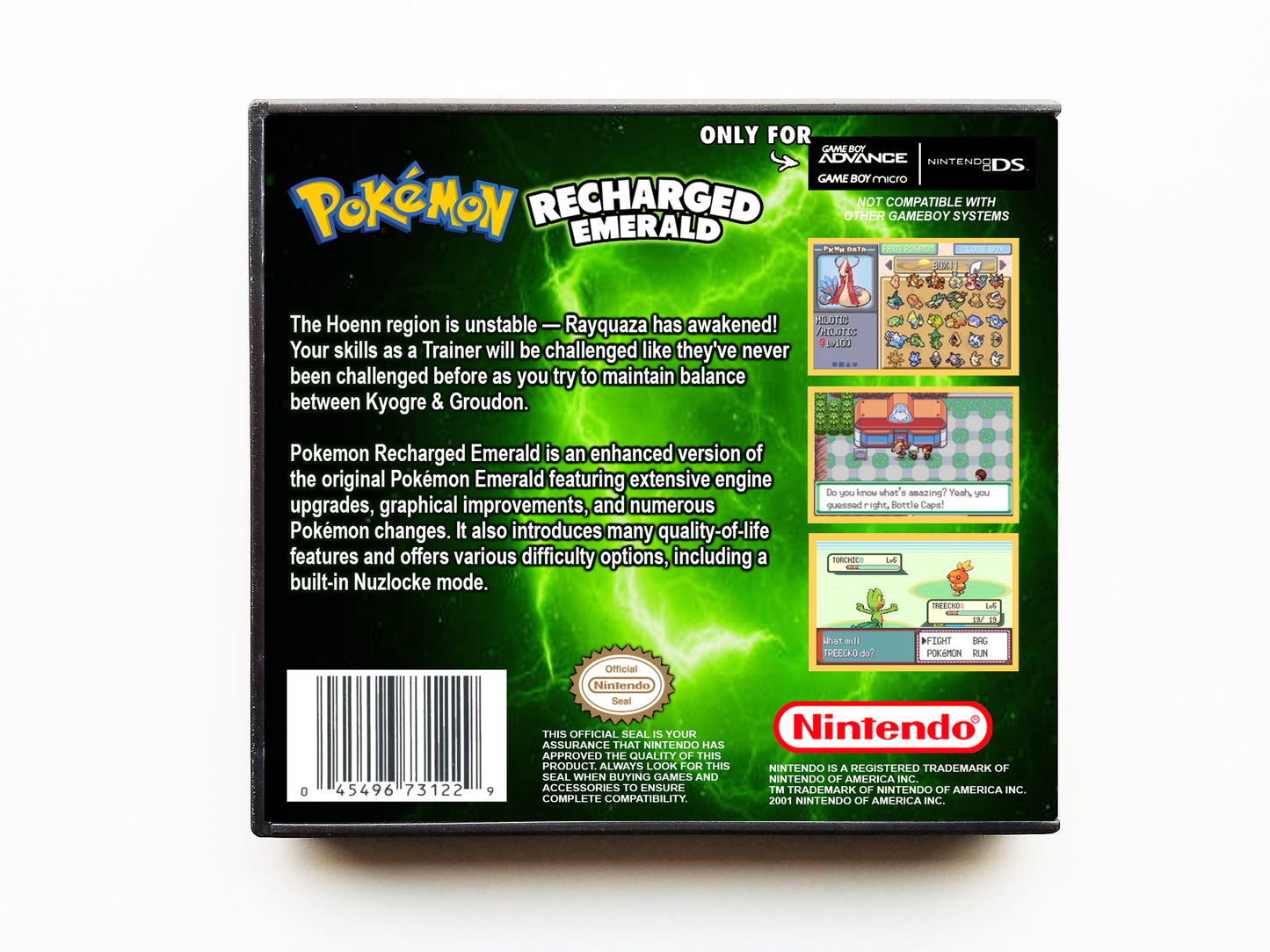 Pokemon Recharged Emerald (Gameboy Advance GBA)