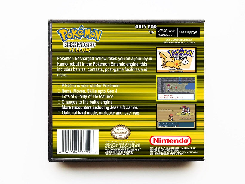 Pokemon Recharged Yellow (Gameboy Advance GBA)