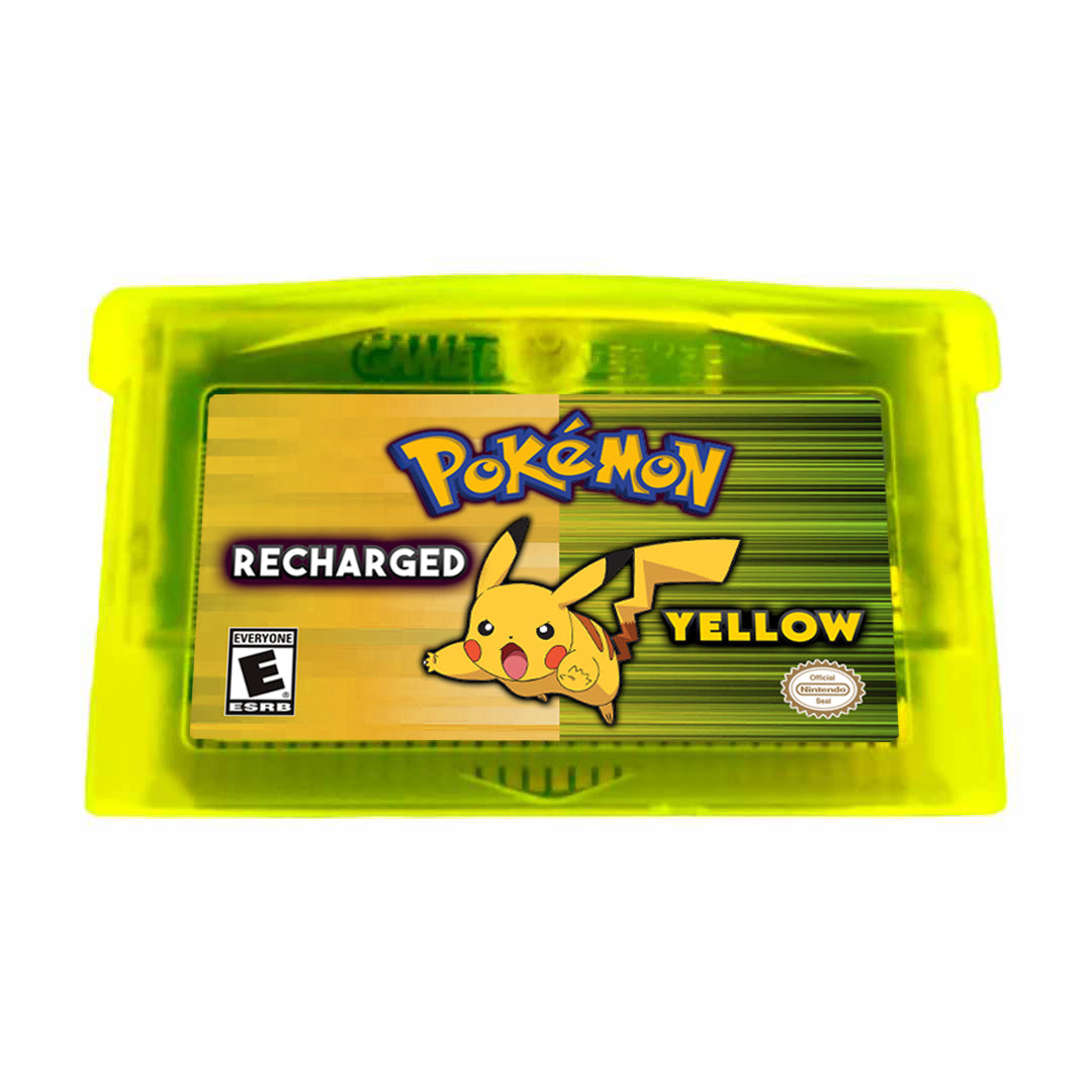 Yellow Pokemon Nintendo Gameboy Advance deals GBA System with Pokemon FireRed Game