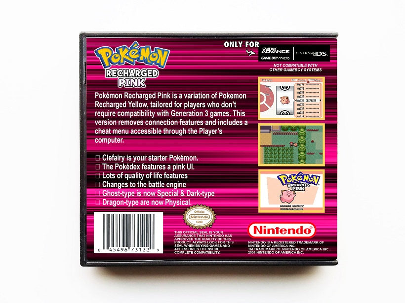 Pokemon Recharged Pink (Gameboy Advance GBA)