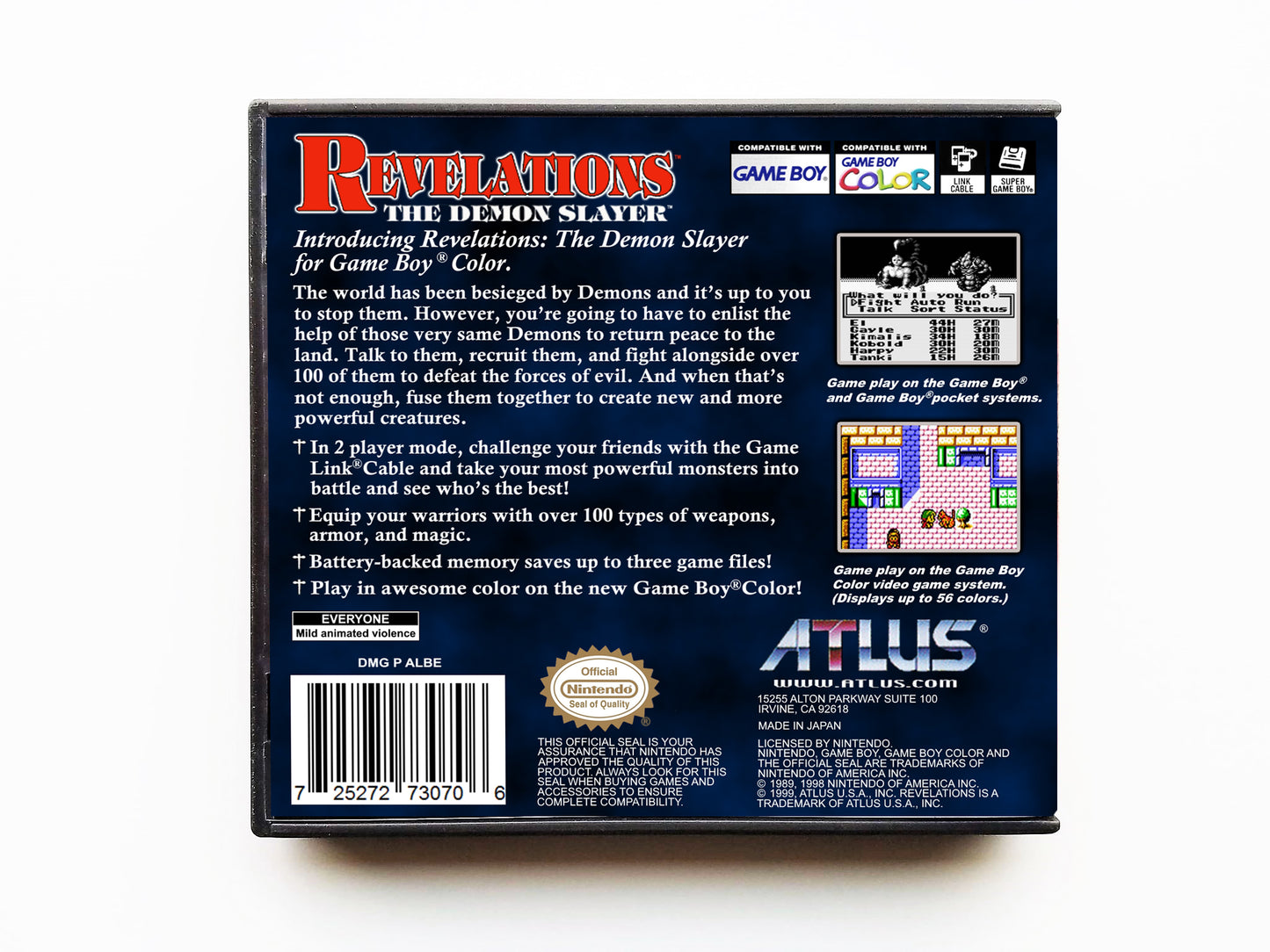 Revelations the Demon Slayer Megami Tensei (Gameboy Color GBC)