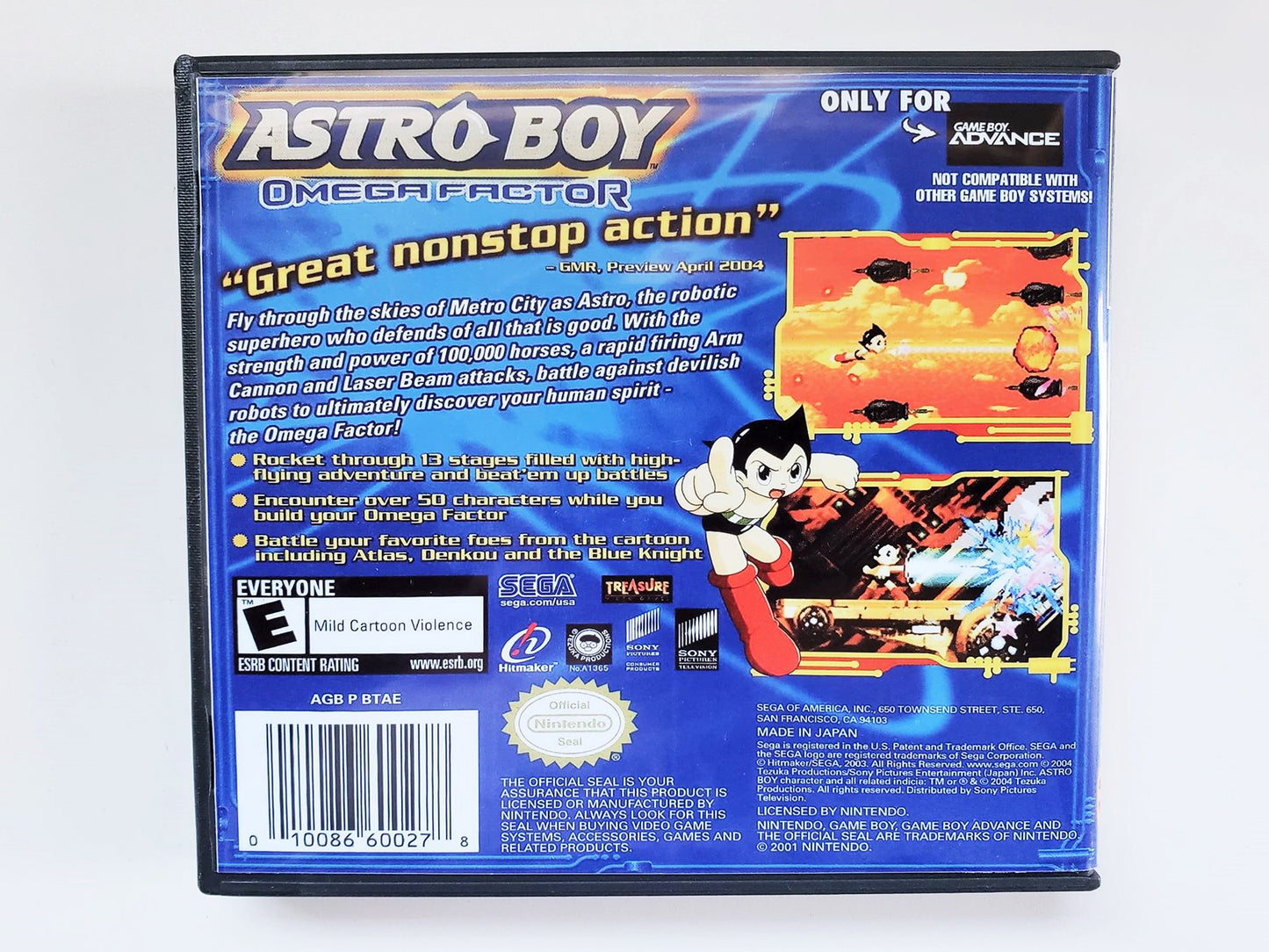 Astro Boy Omega Factor (Gameboy Advance GBA)