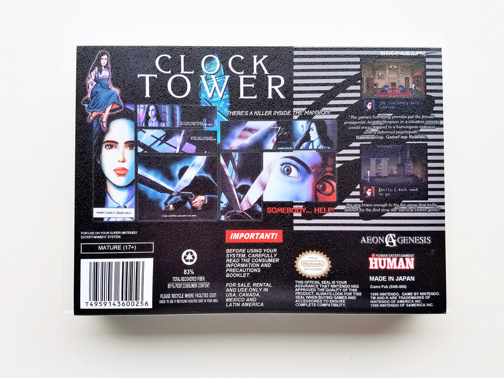 Clock Tower Super Nintendo SNES English Translation Horror Game
