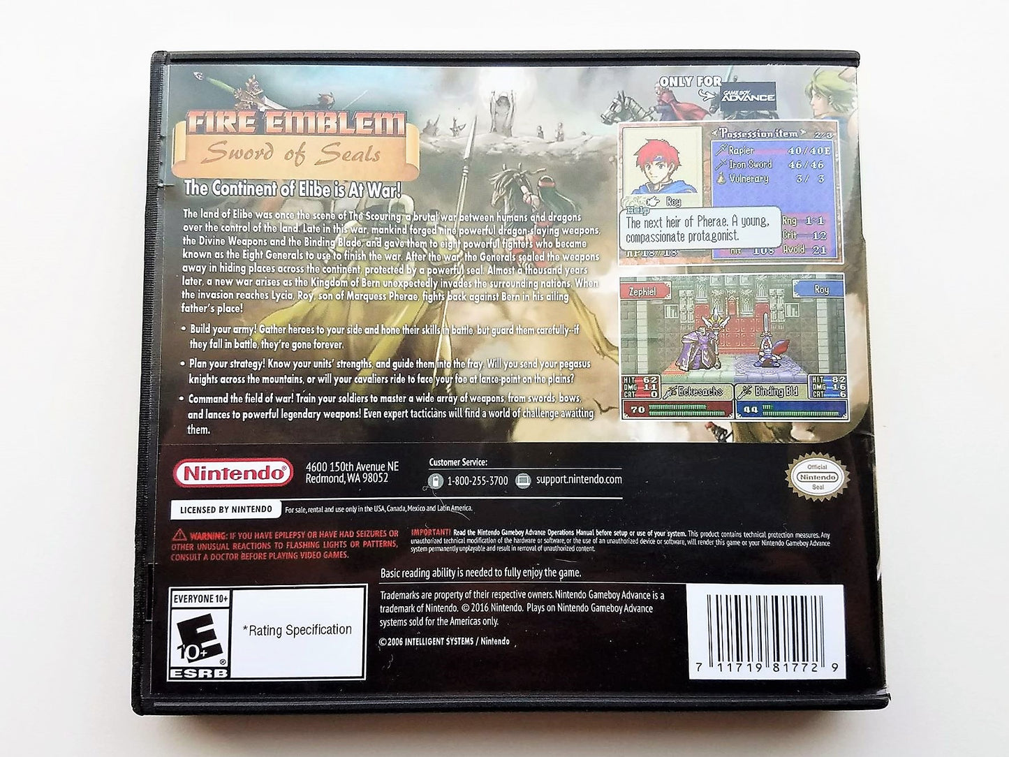 Fire Emblem Sword of Seals (Gameboy Advance GBA)