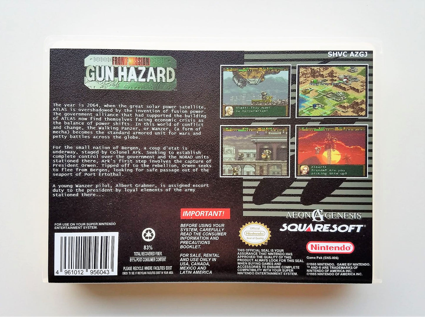 Front Mission Gun Hazard - (Super Nintendo SNES)