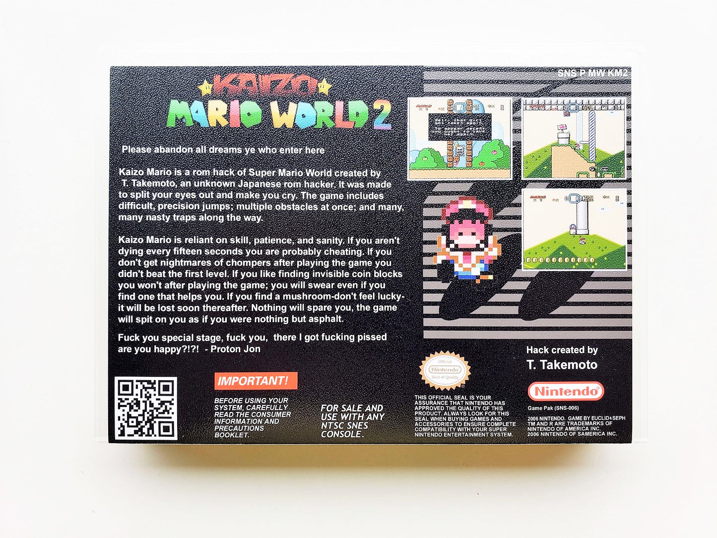 Kaizo Mario World 2 SMW Hack- (Super Nintendo SNES)