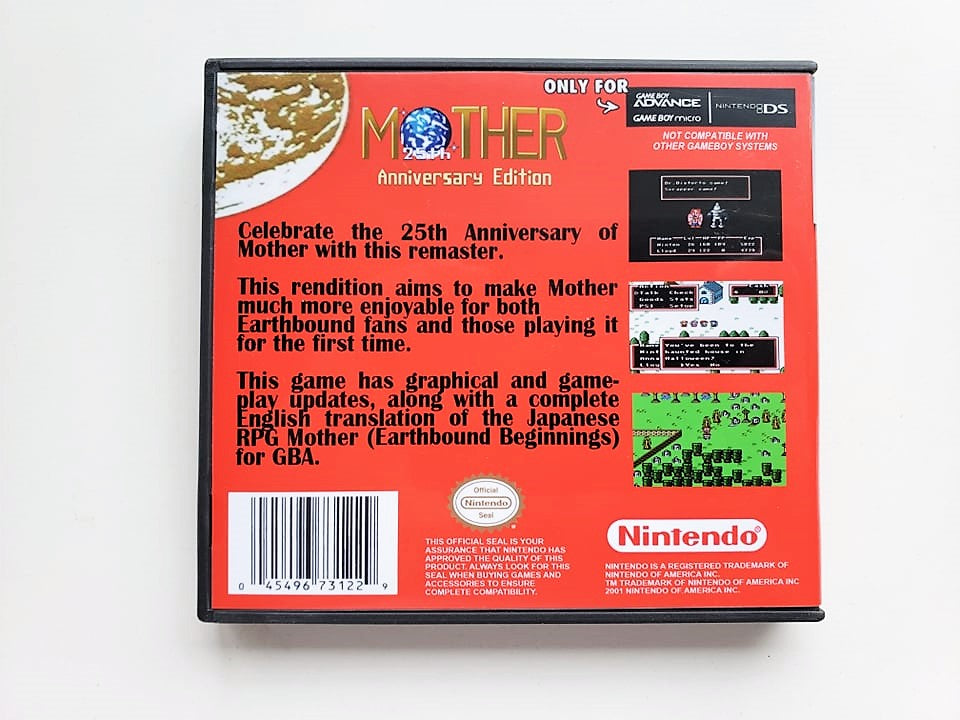 Mother 25th Anniversary Edition Earthbound Zero Gameboy