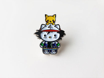 Pokemon x Hello Kitty  (Ash & Misty) - Metal Collector Pins