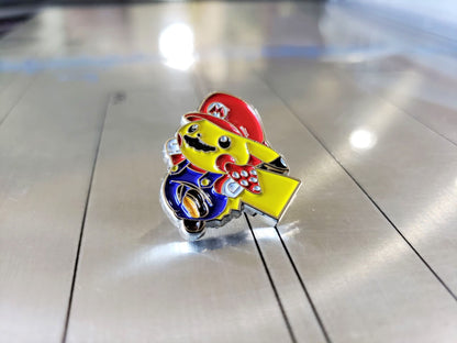 Mario  x Pikachu (Pokemon & Super Mario) Metal Collector Pin Set