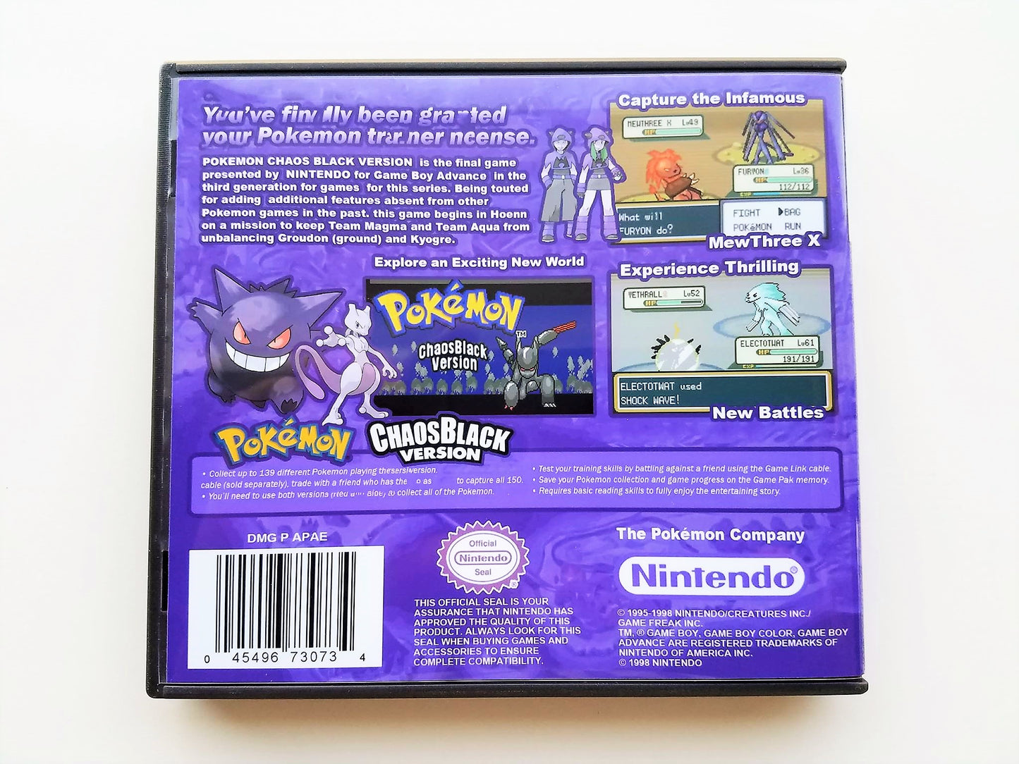 Pokemon Chaos Black (Gameboy Advance GBA)