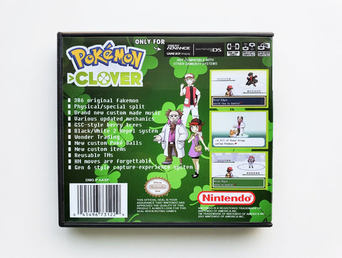 Pokemon Clover w/ Fakemon (Gameboy Advance GBA) Custom Fan made Hack –  Retro Gamers US