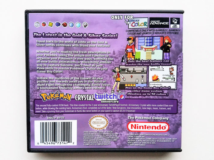 Pokemon TPP Anniversary Crystal Twitch Plays Pokemon Gameboy Color GBC ...