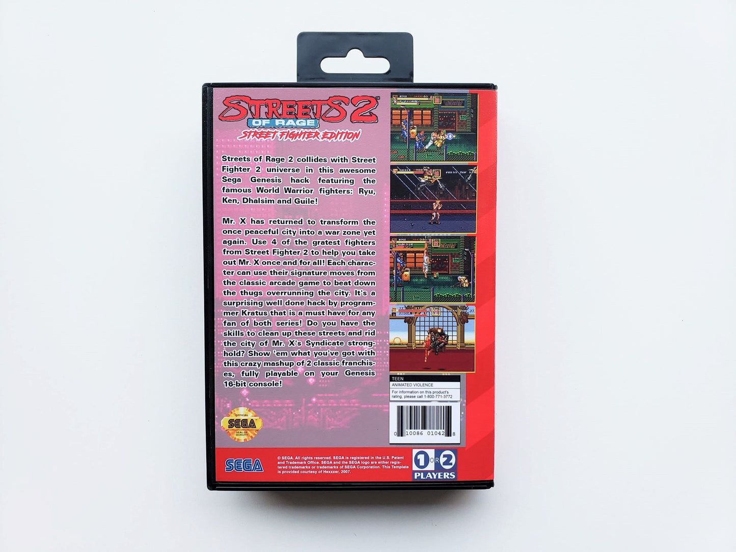 Street Fighter Edition - Streets of Rage 2 - (Sega Genesis)