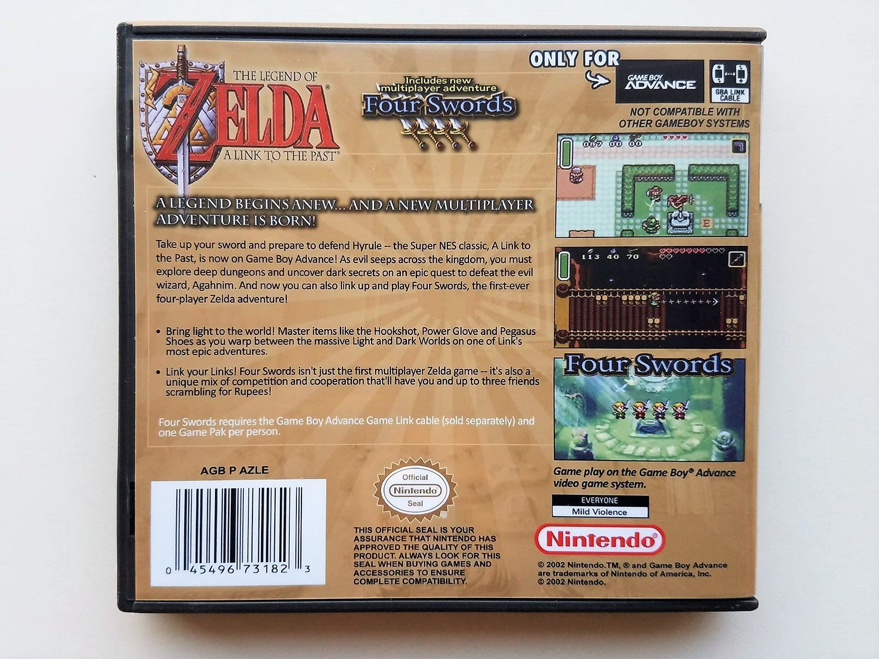 The legend of outlet Zelda, a Link to the past Gameboy Advance box only