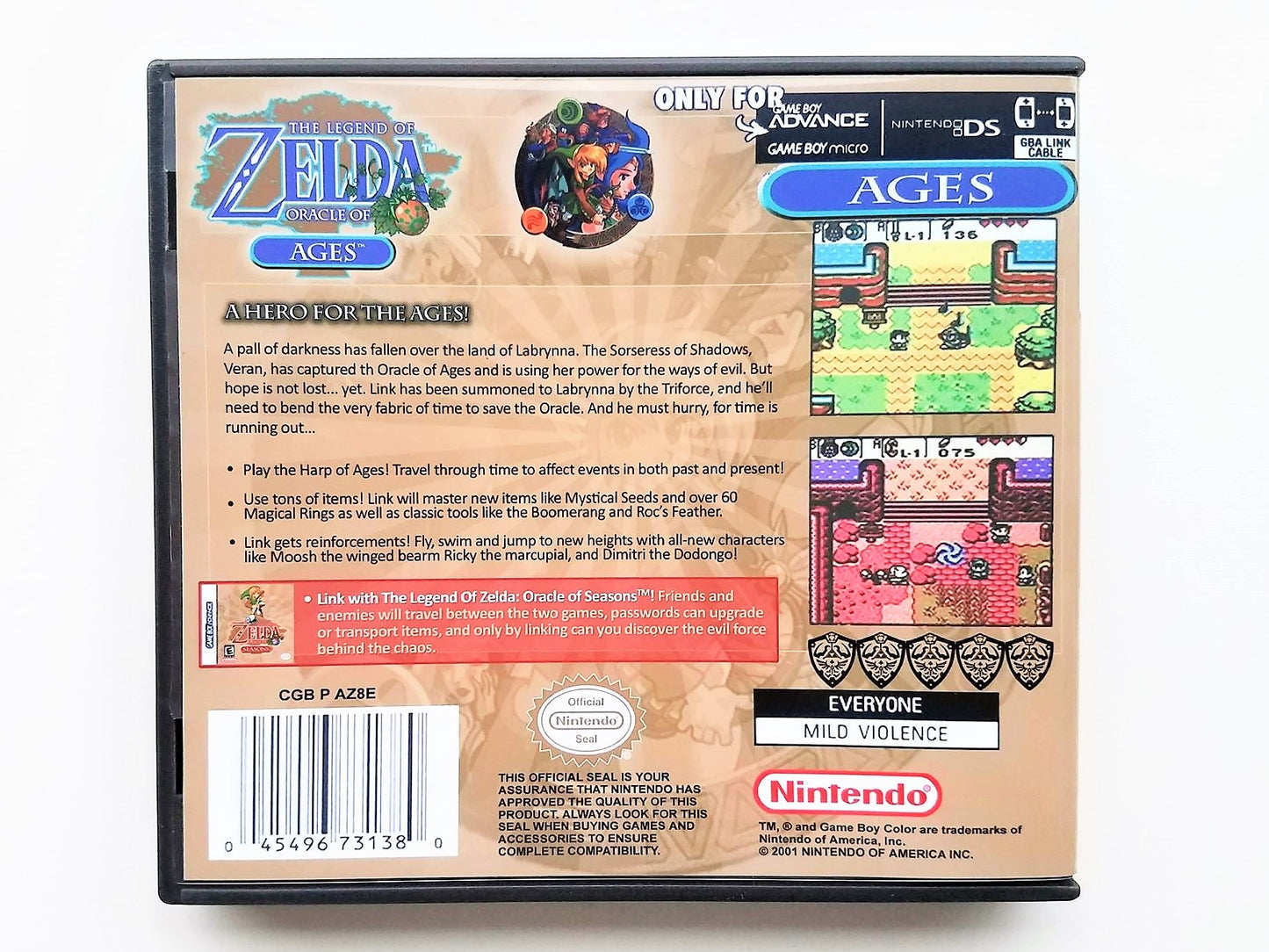 Zelda Oracle of Ages (Gameboy Advance GBA)