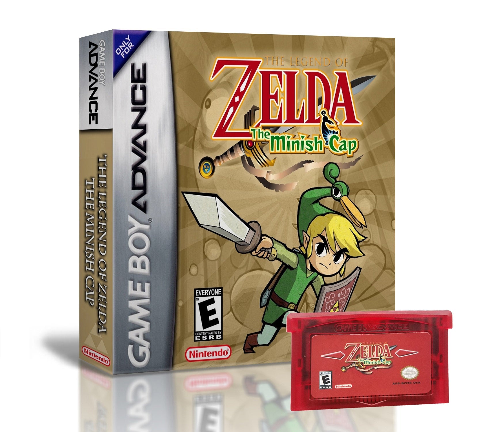 The legend popular of zelda thw minish cap gameboy advance box only gba